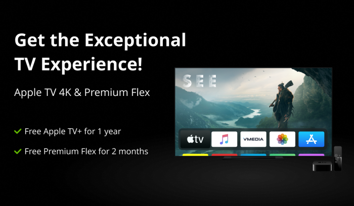 VMEDIA LAUNCHES NEW TV APP AND OFFERS APPLE TV 4K TO NEW AND EXISTING CUSTOMERS