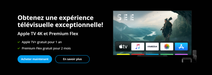 VMEDIA LANCE UNE NOUVELLE APPLICATION DE TÉLÉVISION ET OFFRE APPLE TV 4K À SES ABONNÉS EXISTANTS ET NOUVEAUX