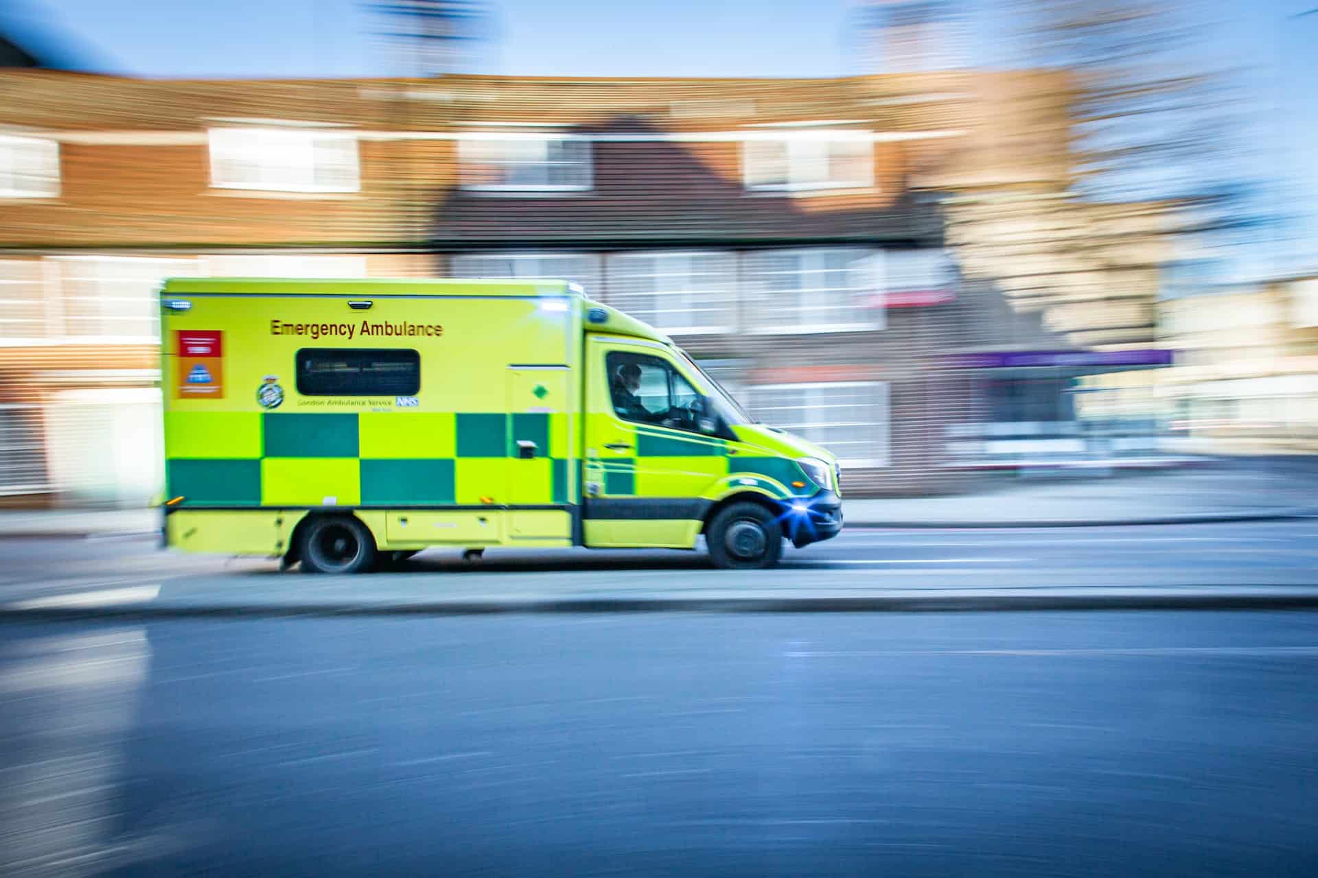 ambulance rushing to help