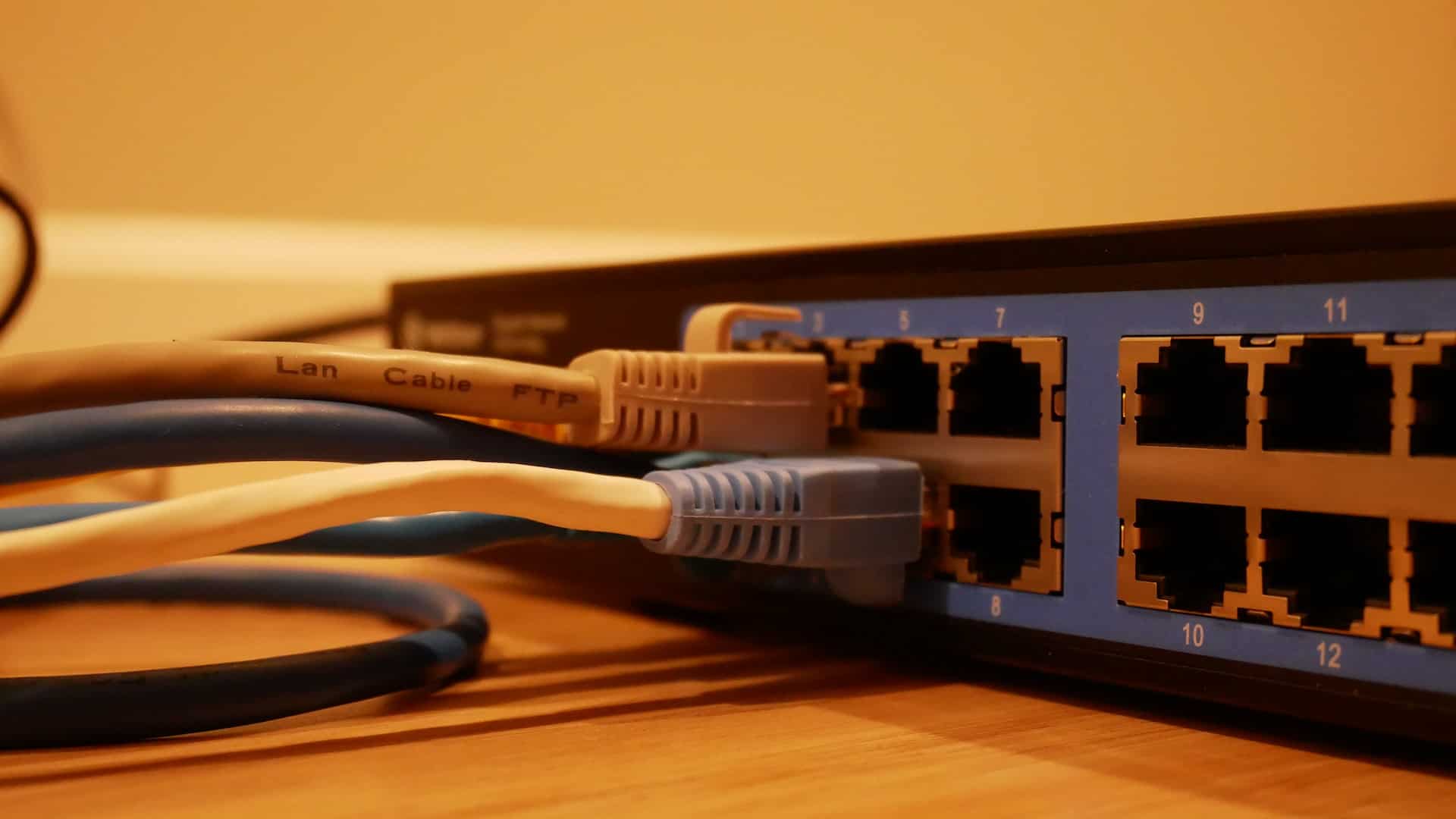 Cables connecting to ports